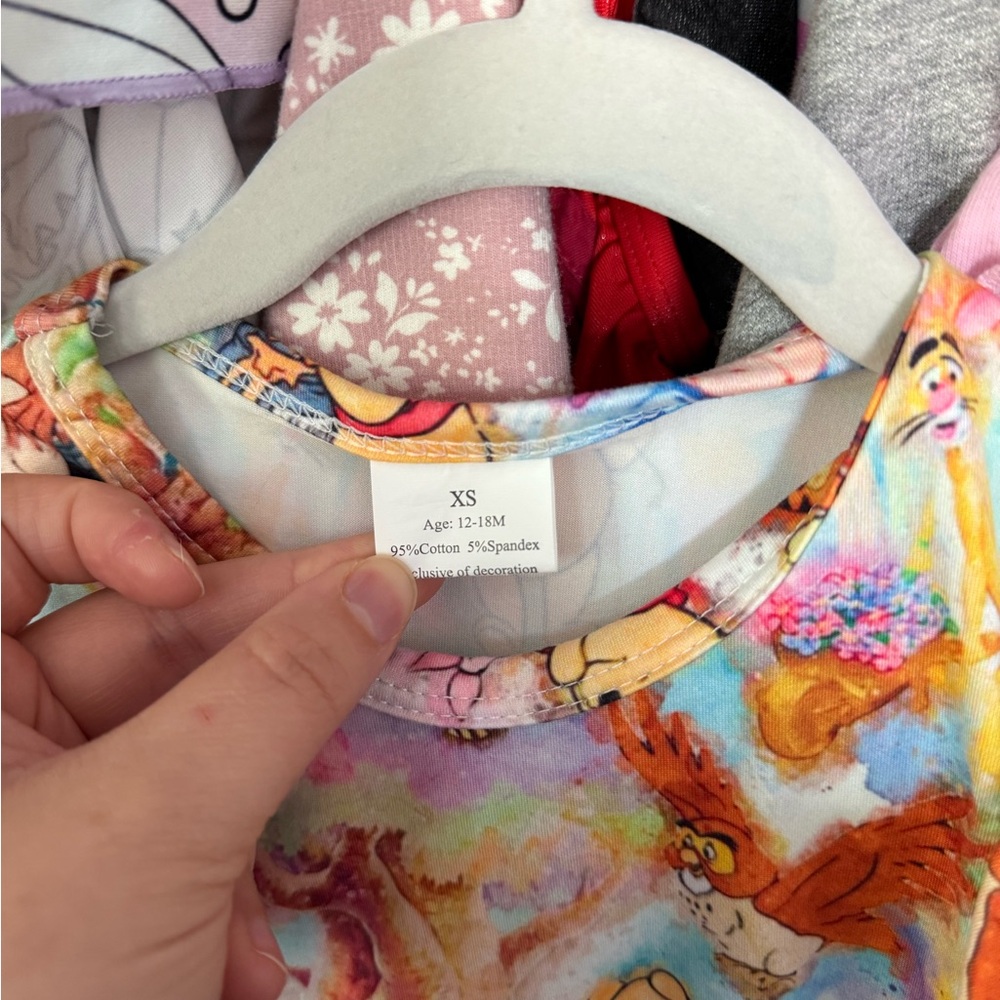 Colorful Cartoon Print Shirt XS